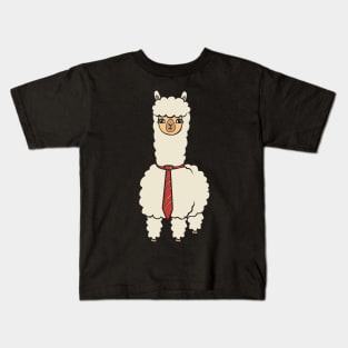 Alpaka mit Krawatte Kids T-Shirt